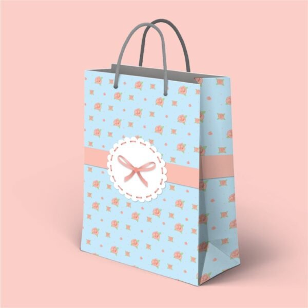 Kit 12 Mini Sacolas de  Papel Laço 17 x 11 x 3,9 cm - Imagem 4