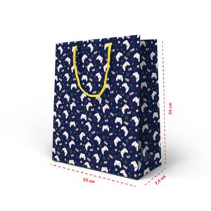 Kit 12 Sacolas Medias Papel Gamer 24 X 22 x 7,5 cm