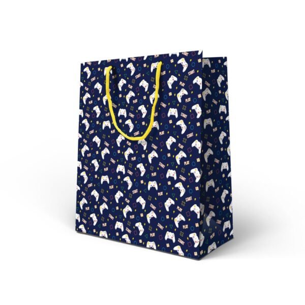 Kit 12 Sacolas Medias Papel Gamer 24 X 22 x 7,5 cm - Imagem 4