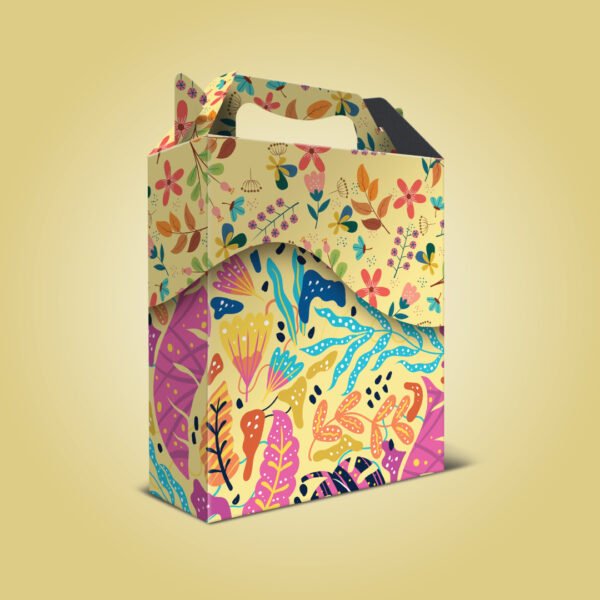 Kit 12 Caixas Médias Presente Papel Ecológico Floral 17,5 x 20,6 x 7,2 cm - Imagem 4