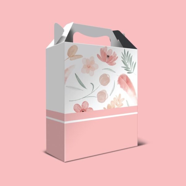 Kit 12 Caixas de Papel Média Floral Rosa 17,5 x 20,6 x 7,2 cm - Imagem 4