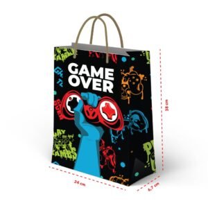 Kit 12 Sacolas Grandes Game Over 24 x 38 x 6,7 cm