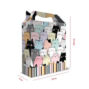 12 Caixas de Papel Grande Gatos 29,5 x 22 x 9 cm