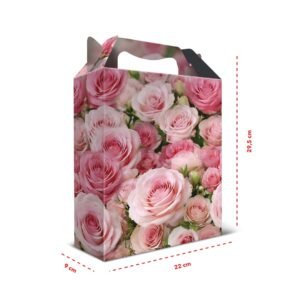 12 Caixas de Presente Grandes Rosas 29,5 x 22 x 9 cm