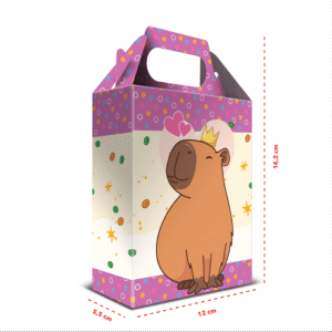 24 Caixas de Lembrancinha Capivara Fofa 12 x 14,2 x 5,5 cm